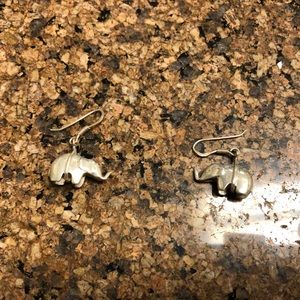Sterling silver elephant earrings